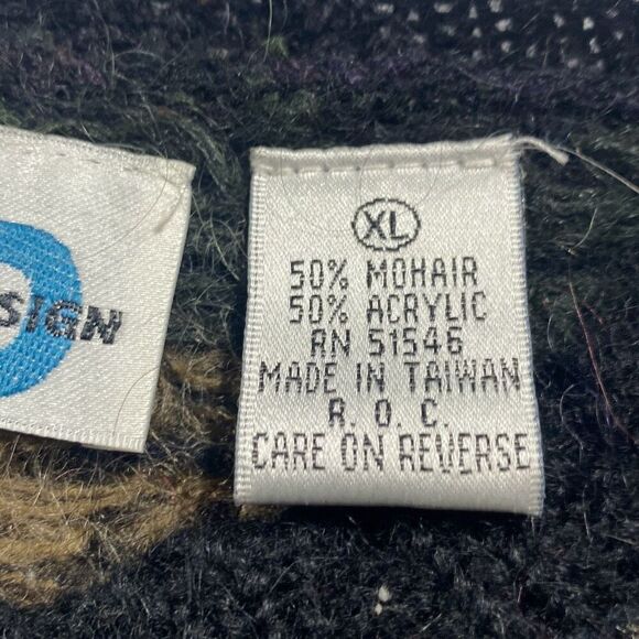 Paul Harris Design Women's Mohair Blend Knit Cardigan Sweater Multicolor XL - Picture 10 of 12